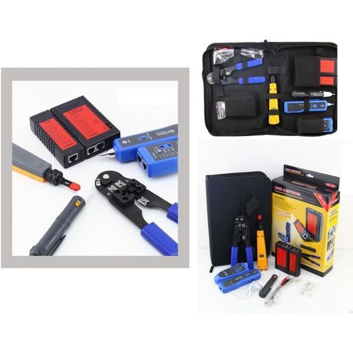 KIT POUR ADMINISTRATEUR RESEAU INFORMATIQUE - POUR CABLER / LOCALISER / TESTER - MODELE 1107
