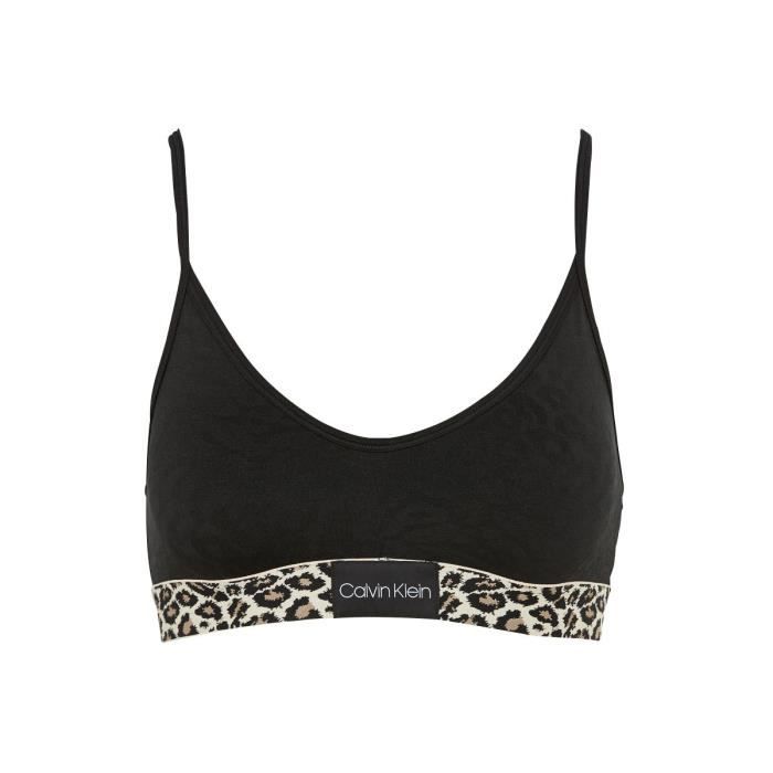 Brassière leopard Noir