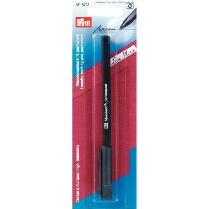 PRYM Stylo Marqueur Ineffacable Noir