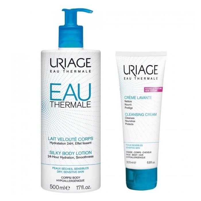 Uriage Lait Velouté Corps 500 ml + Crème Lavante 200 ml