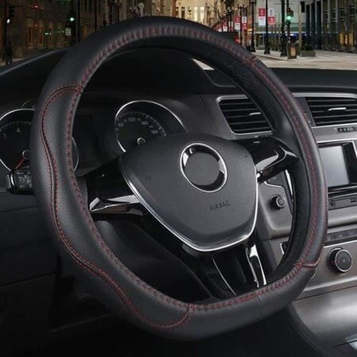 RD28681-Couvercle de volant de voiture Type D pour citroën C4 Cactus C3 XR, couvre volant enveloppant pour mod Red Thread