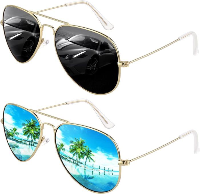 Lot De 3 Lunettes De Soleil Polarisées Festival X UV400 - Miroir Multicolore Unisexe | Pour Sport Et Extérieur