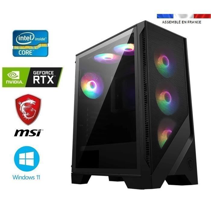 PC Gamer i7-12700F – RTX 4060 8GO MSI Ventus 2X – 32Go Ram – SSD 1To + HDD 2To – MSI Mag Forge 120A – Windows 11