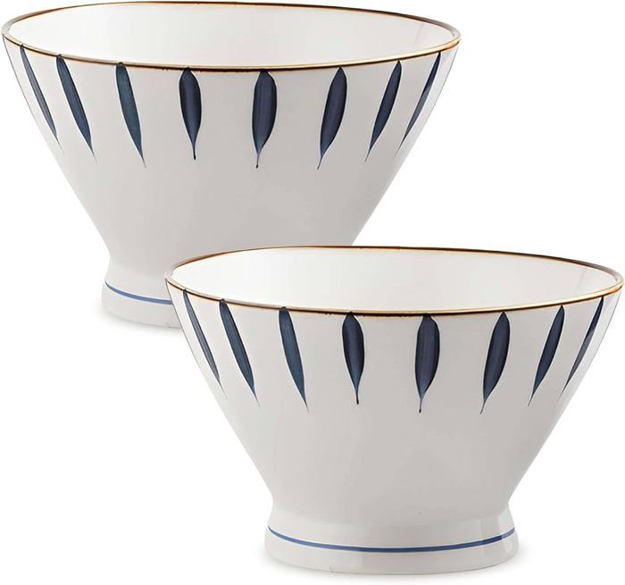 Cinf Lot de 4 bols à soupe en porcelaine avec tête de lion - Passe au micro- ondes - 355 ml