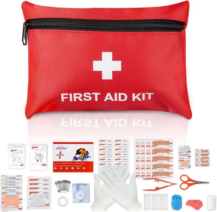 Basic First Aid Pack TENQUAN Small First aid kit, 100pcs Mini First Aid Kits Compact ...