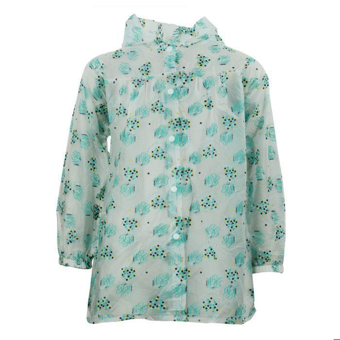 Veste imperméable fille Peak Mountain Feak - transparent / vert