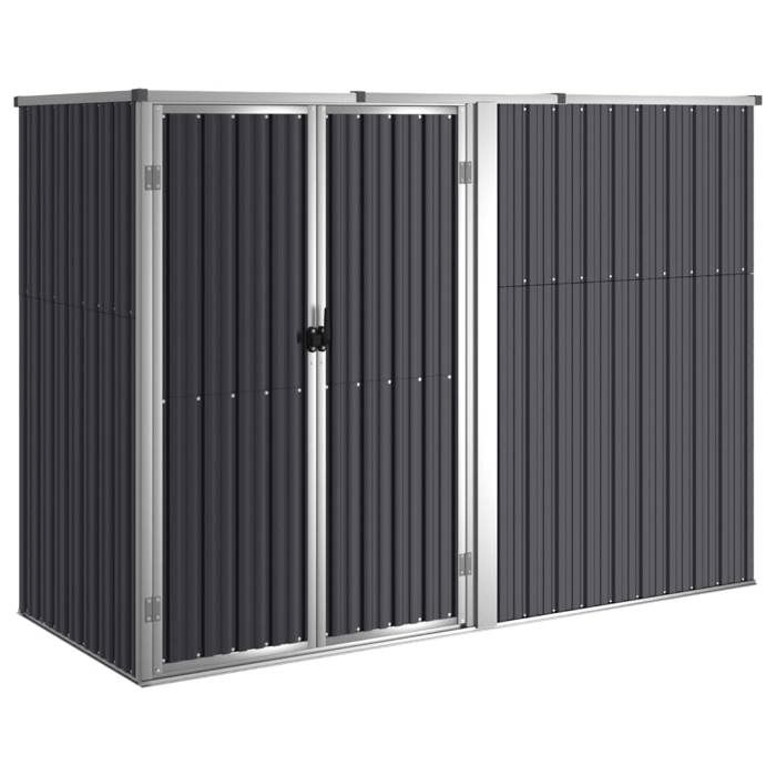Abri de jardin - HELLOSHOP26 - 225 x 89 x 161 cm - Acier galvanisé - Métal - Robuste
