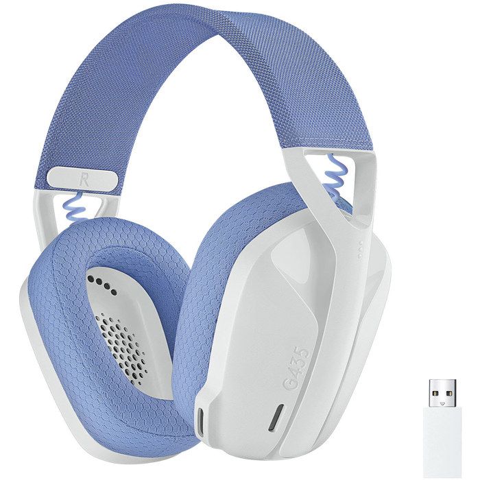Casque micro sans fil - Logitech - G435 Lightspeed - Circum-aural - Blanc - Stereo