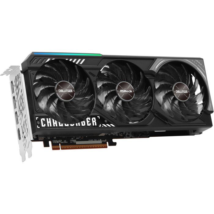 Carte Graphique Asrock Radeon RX 9070 Challenger 16GB – GDDR6, PCIe 5.0 - vue 3