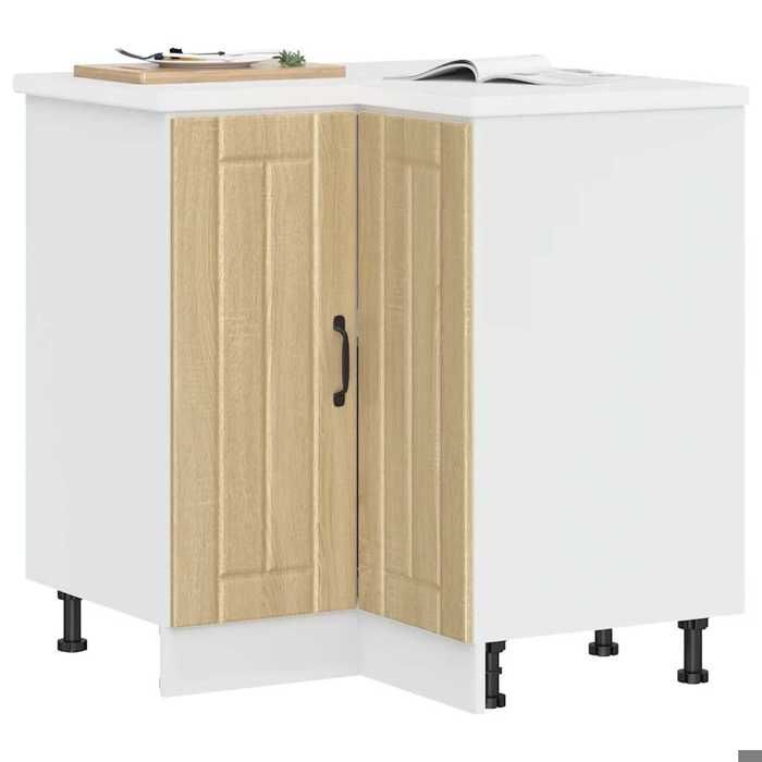 Meuble cuisinecharge 65 kgDesign ModerneArmoire dangle de cuisine Lucca chêne sonoma - bois dingénierie 296986