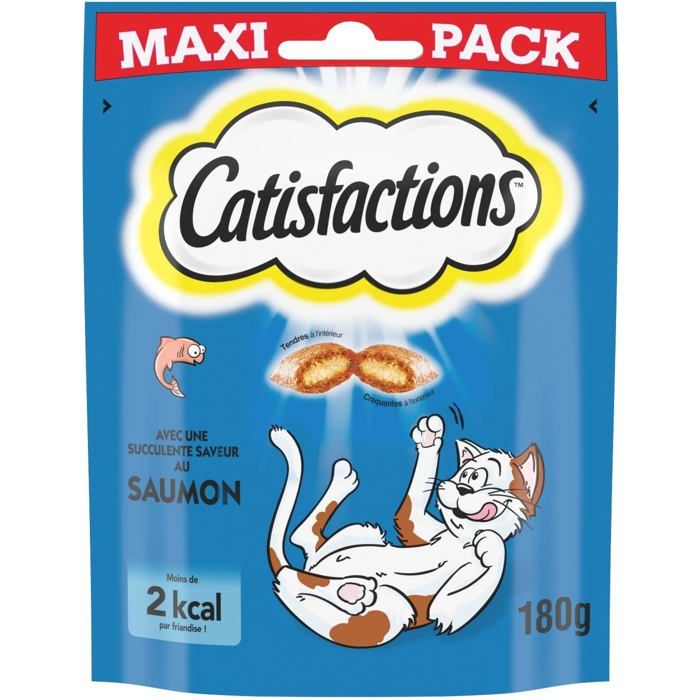 Friandises saumon MAXI 4x180g pour chat et chaton croquantes et tendres Friandises saumon MAXI 4x180g pour chat et chaton croquantes et tendres