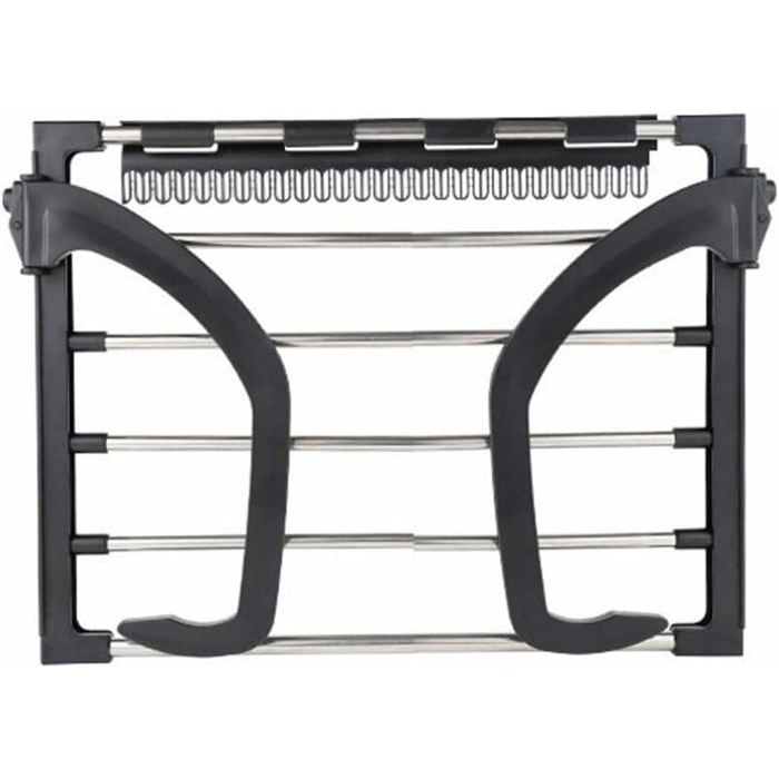 Séchoir à linge pour radiateur portable 32x40cm tube circulaire compact noir pour petits espaces