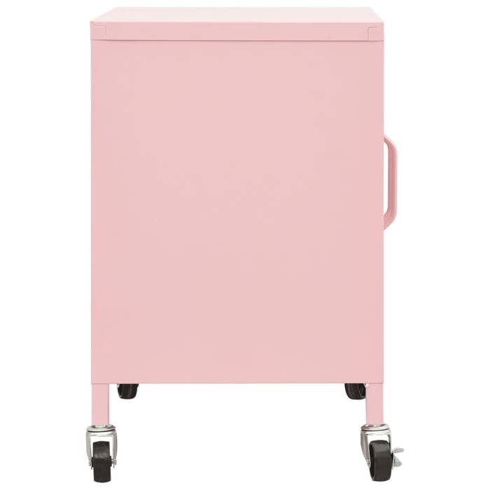 SALE dhiver Armoire de rangement - BURKE - Meuble haute - Rose 60x35x56 cm Acier AA223
