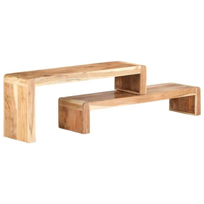 NEUF Armoires TV - Brun Meubles TV 2 pcs - pour maison - Bois dacacia massif TT1119