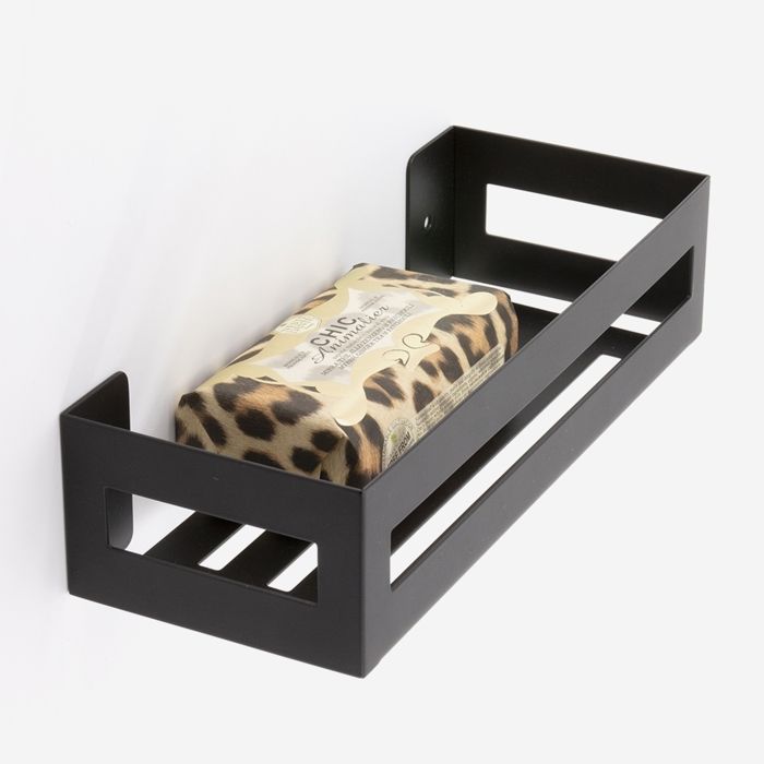 Etagère murale de salle de bain noir - CLASS