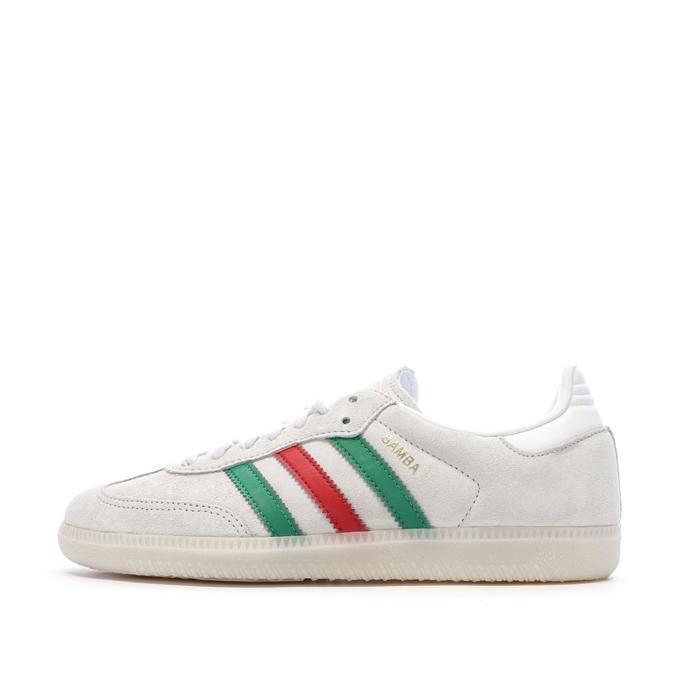 Adidas Baskets Grises/Vertes/Rouges Homme Adidas Samba