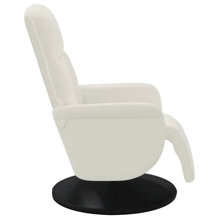 Confortable Fauteuil inclinable Chaise-sofa pour relax avec repose-pied crème velours__27185