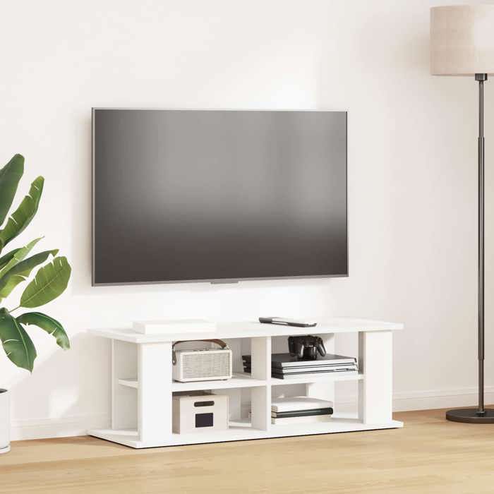 vidaXL Support de télévision Blanc 96 x 35 x 335 cm 8000396
