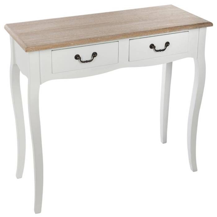 Console Chrysa blanc L87cm - Atmosphera Créateur dintérieur