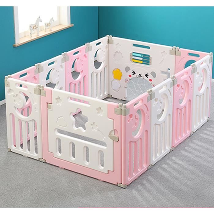 Parc Bébé Barrière Securitè avec Porte Plastique Enfant Protection Grand  Jeu Extensible avec 12+2 Panneaux（Rose） - Cdiscount Puériculture & Eveil  bébé