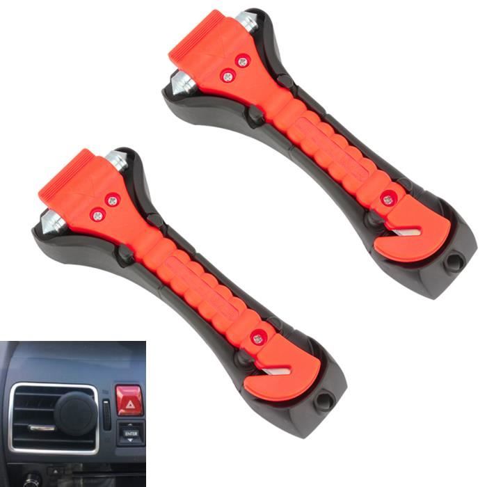 2 en 1 vitre de voiture brise-vitre de secours marteau ceinture de sécurité
