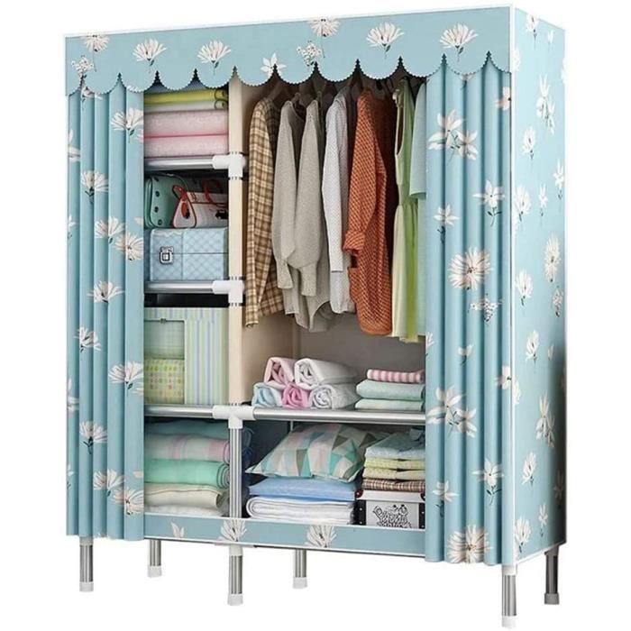 CXVBVNGHDF Armoire Armoires en Toile Armoire Portable avec 1 Tringle à