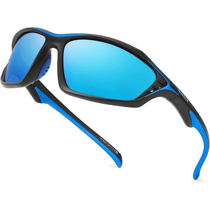 2 Pièces Lunette de Soleil Sport, Lunettes de Soleil Cyclistes Polarisées,  Lunette de Soleil Homme Vitesse, Lunettes de Soleil Avec Protection UV400,  Pour Les Voyages Quotidiens et la Course (Couleur) : 