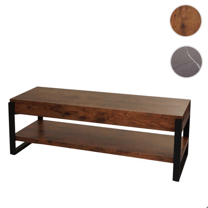 MCW Meuble TV MCW-L53 métal 42x120x44cm chêne sauvage foncé