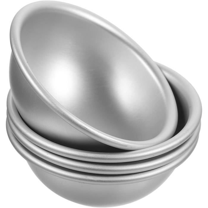 Lot De 12 Moules Hémisphère Aluminium – 4 Tailles Pour Chocolat, Mousse, Pudding, Gâteau Sphérique, Bain De Savon Fait Main
