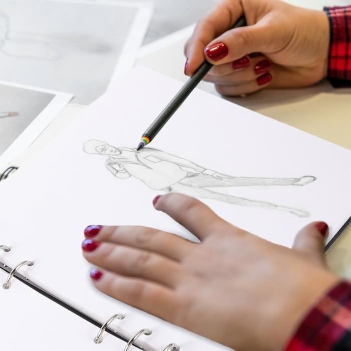 Carnet à Dessin, Esthétique, Carnet De Croquis A4 (21 X 29,7), Pour Les