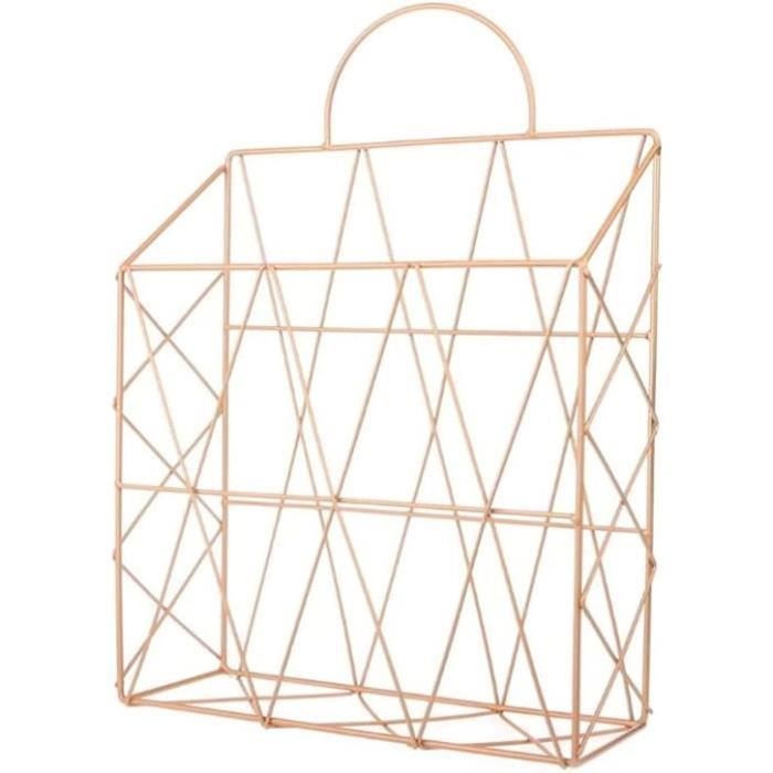 Porte-revues Mural En Métal - Organisateur Pour Magazines, Journaux, Fichiers - 26x25 Cm - 2