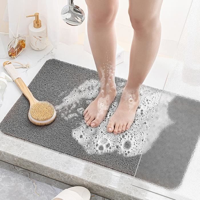 Accessoire Douche Senior Tapis De Douche Antidérapant 70x40cm - Grille TPE/PP - Ventouses Puissantes - Personnalisable Tapis Antidérapant TPE