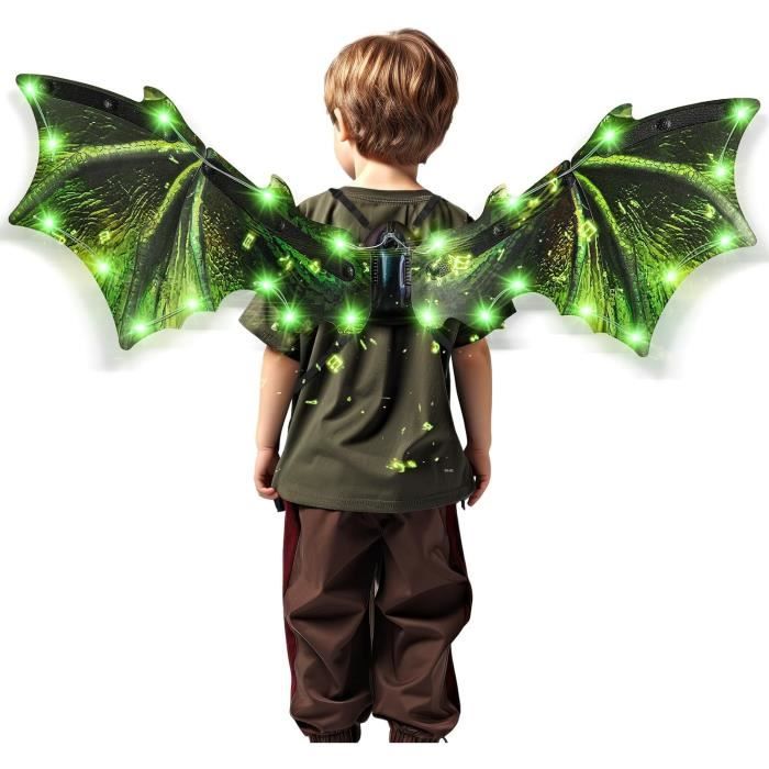 Ailes Et Queue De Dragon En Mousse 3D Pour Déguisement Enfant (6+ Ans) Et Adulte <1m60 - Halloween, Cosplay
