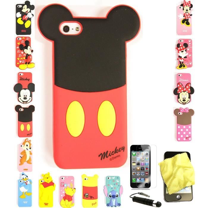 Coque iPhone 5 5s, FUGOUSKU 3D the Back of Mickey Mouse Pattern ...