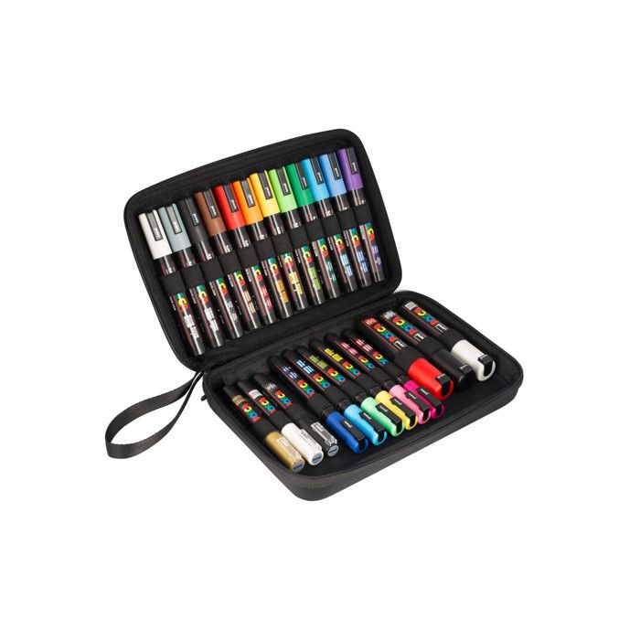 Mallette Posca De 24 Marqueurs Assortis Couleur Cdiscount Beaux Arts Et Loisirs Creatifs