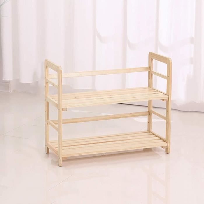 Meuble à chaussures Etagère en bois massif multicouche Assemblage