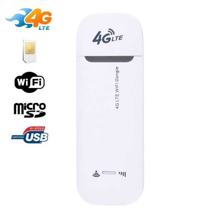 Clé 4G USB Clé Wifi Modem Sans-Fil 150 Mbps Emplacement Micro SD Blanc +SD  16Go YONIS - Cdiscount Informatique