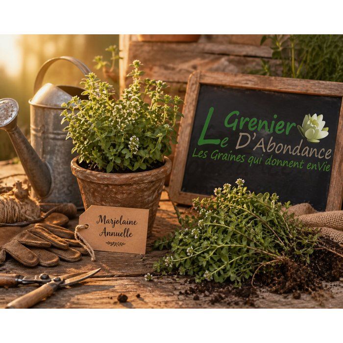 10 Graines De Marjolaine Annuelle (Majorana) - Herbe Aromatique Pour Cuisine - Semis Facile, Culture En Pot Ou Jardin - 8