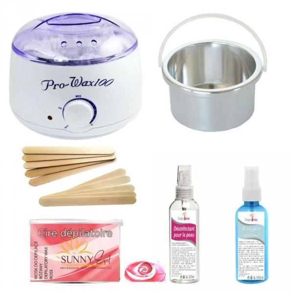 Kit épilation cire rose appareil chauffe pot Cdiscount Electroménager