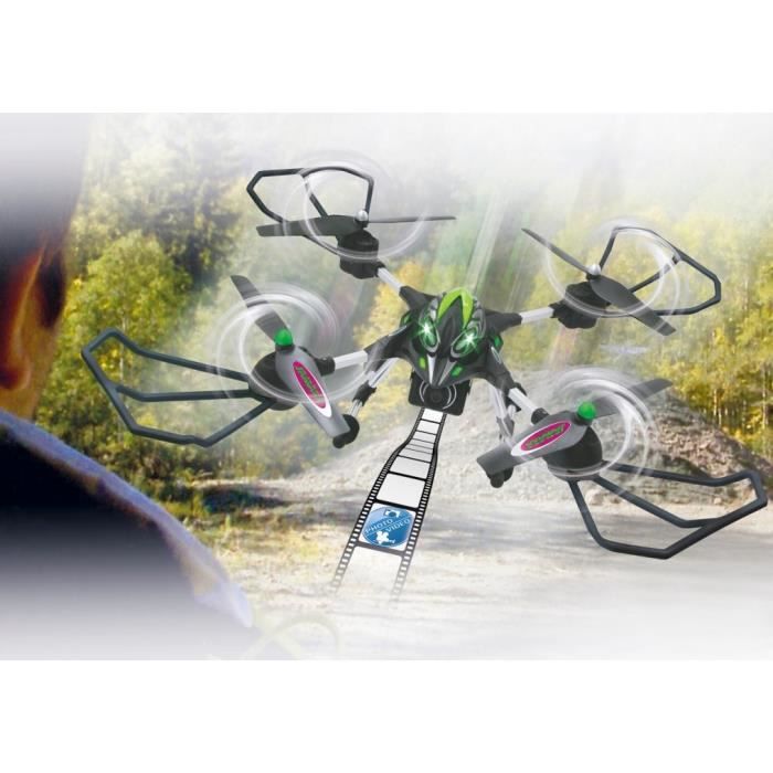 drone radiocommande oberon ahp noir et vert avec caméra hd 720p
