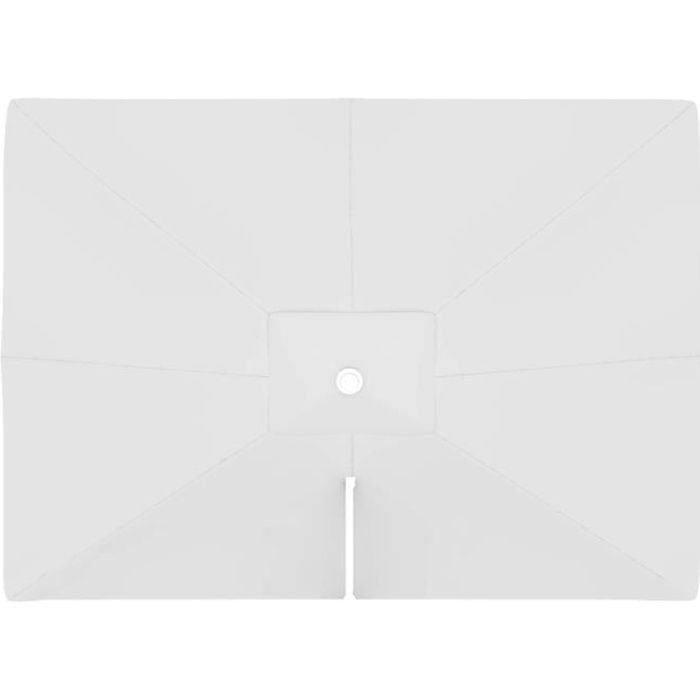Toile de parasol rectangulaire 4x3 m, Parapenda - Blanc