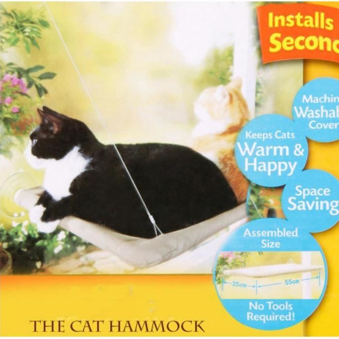 Getek Transat Fenetre Hamac Pour Chat 55 35cm Brun Cdiscount