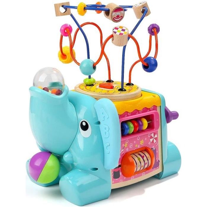 Jouets d'activité et de développement TOP BRIGHT Jouet Cube Enfant 1 an,Jouet Educatif avec Jeu Labyrinthe de Perle pour 143391