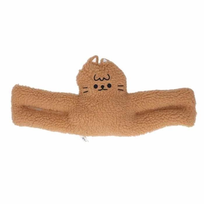 Butoir De Porte En Forme D'écureuil, Décoratif, Tissu, Sable, Lourd, HLP 26x17x22 Cm, Sol