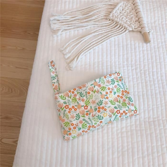 Trousses à cosmétiques en coton floral fait main, doublure imperméable, ensemble de 3 pièces - France