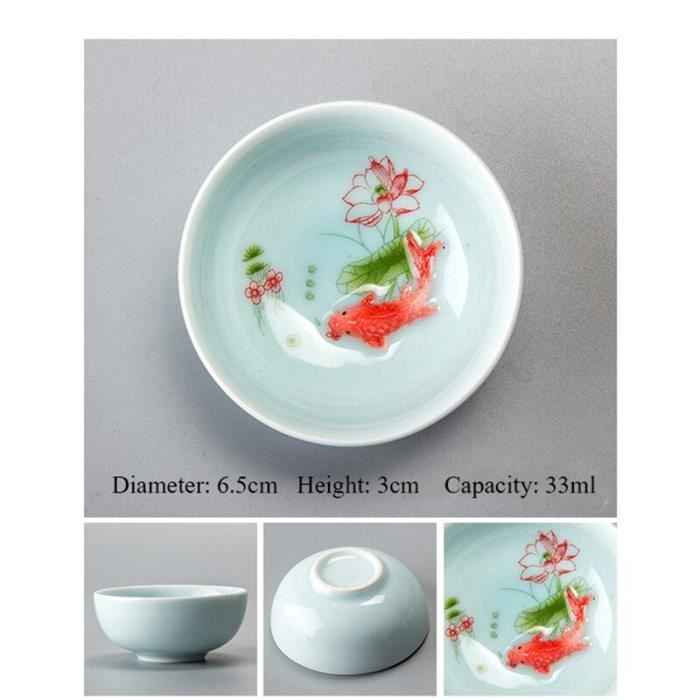 Celadon Fish Tea Ensemble Ceramic Bouilloire Céramique Gaiwan Tasse à thé Poisson Chinois Kung Fu Tea Tea Pot Boire pour Un ami Celadon Fish Tea Ensemble Ceramic Bouilloire Céramique Gaiwan Tasse à thé Poisson Chinois Kung Fu Tea Tea Pot Boire pour Un ami
