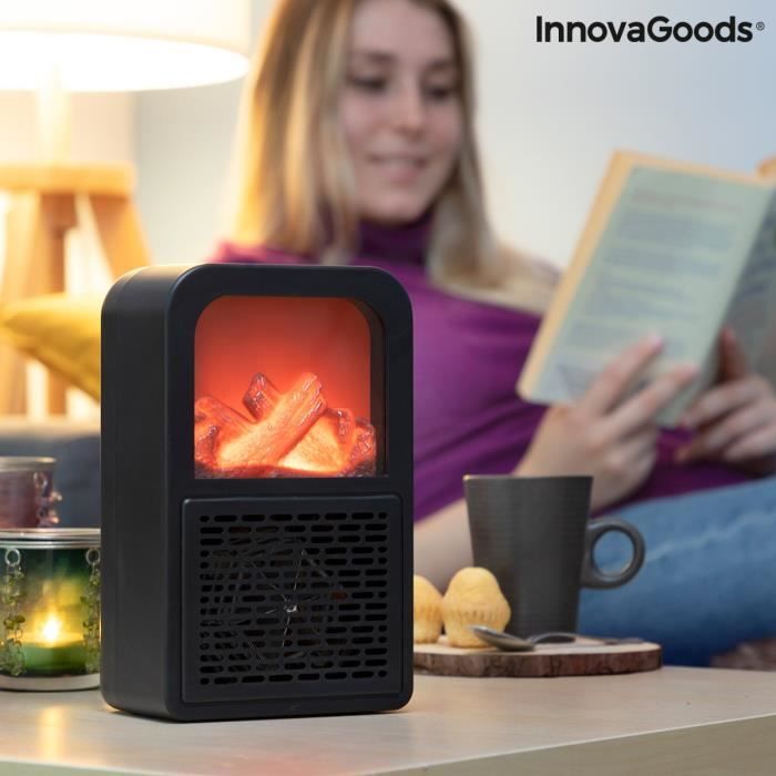 3D Flame Effect Tabletop Heater Flehatt InnovaGoods Cdiscount Bricolage