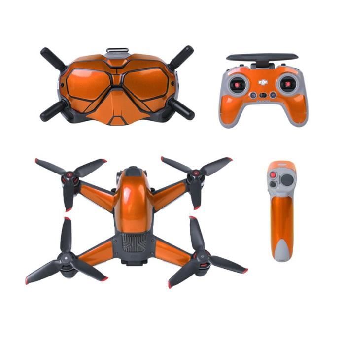 Drones,Ensemble complet d'autocollants pour Drone DJI FPV COMBO, Film de  protection en PVC, anti rayures - Type 10-Bright Orange - Cdiscount Jeux -  Jouets