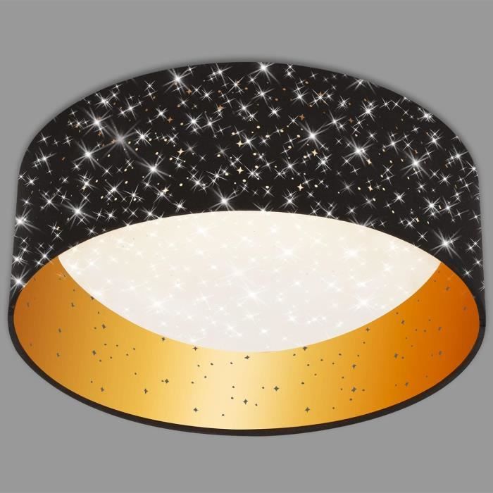 Plafonnier LED Avec Ciel étoilé - Motif Floral - Lumière Blanche Neutre 4000K - 38cm - Blanc - Pour Salon/chambre