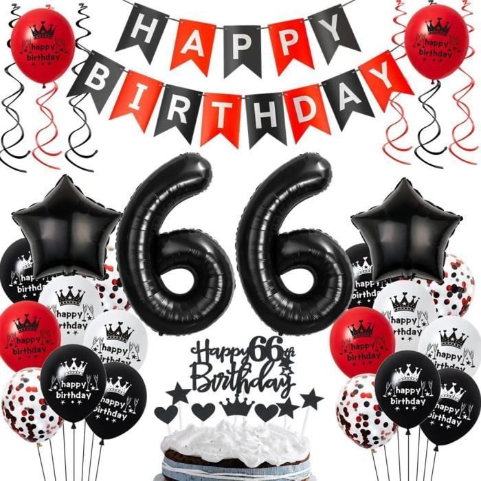 Arche Ballons 66 Ans Anniversaire Femme Homme Noir Ballon 66 Ans Anniversaire Femme Homme Décoration Anniversaire 66 Ans Femme Homme Happy 66 Birthday Noir Arche Ballons 66 Ans Anniversaire Déco